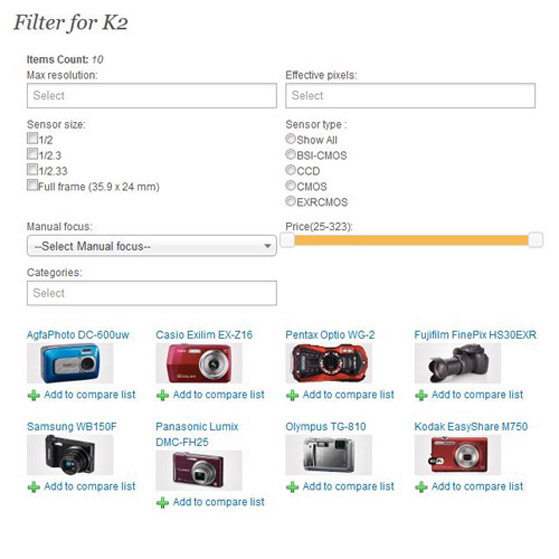  Filter for K2